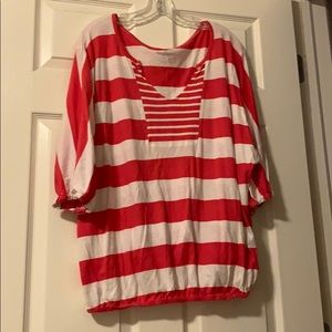 Coral & White Shirt 18/20